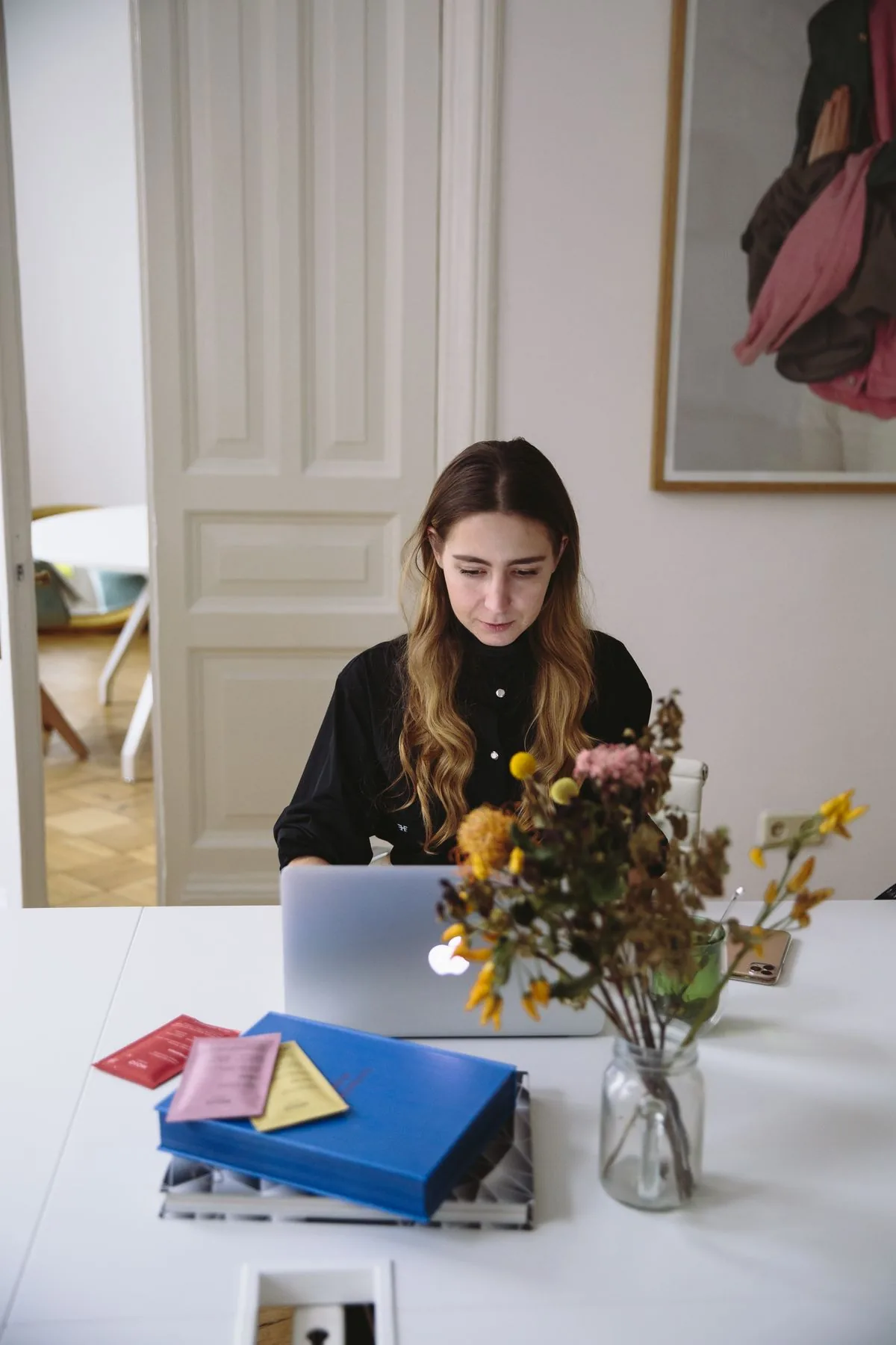 Woman planning a digital campaign on a laptop