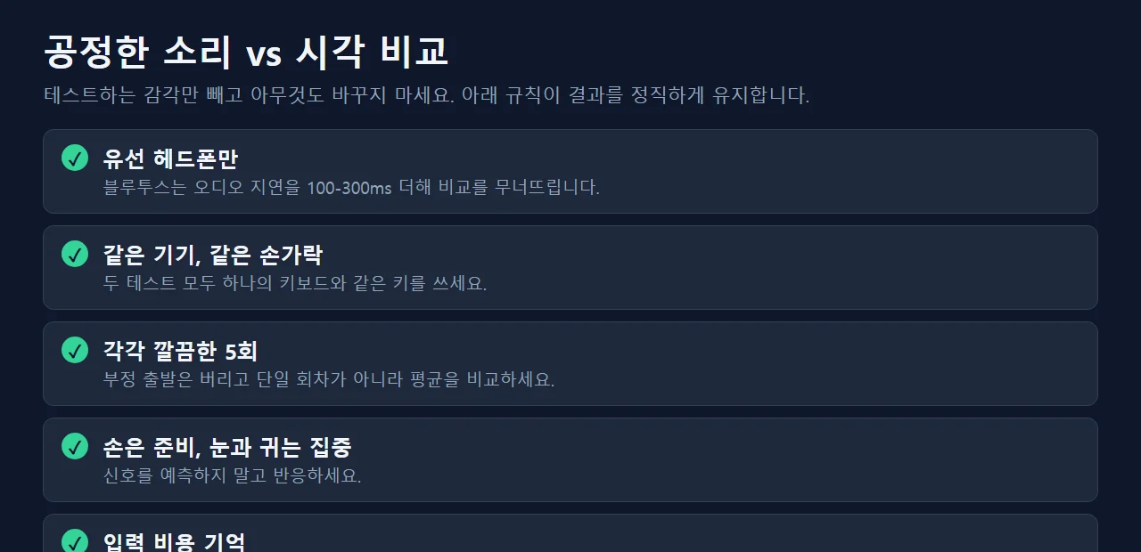 공정하게 비교하는 방법
