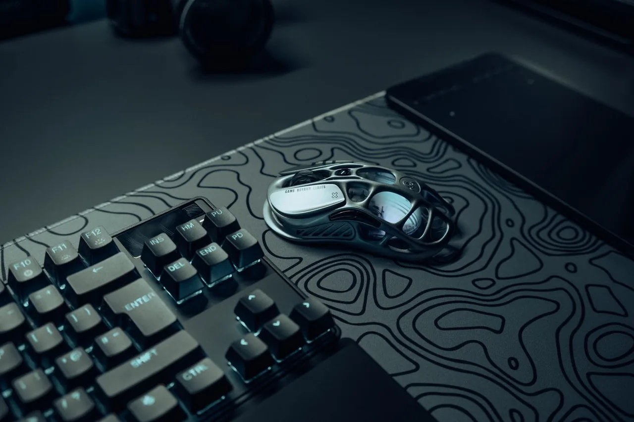Gaming keyboard and mouse setup, the kind of rig where server clicking rules decide what is safe