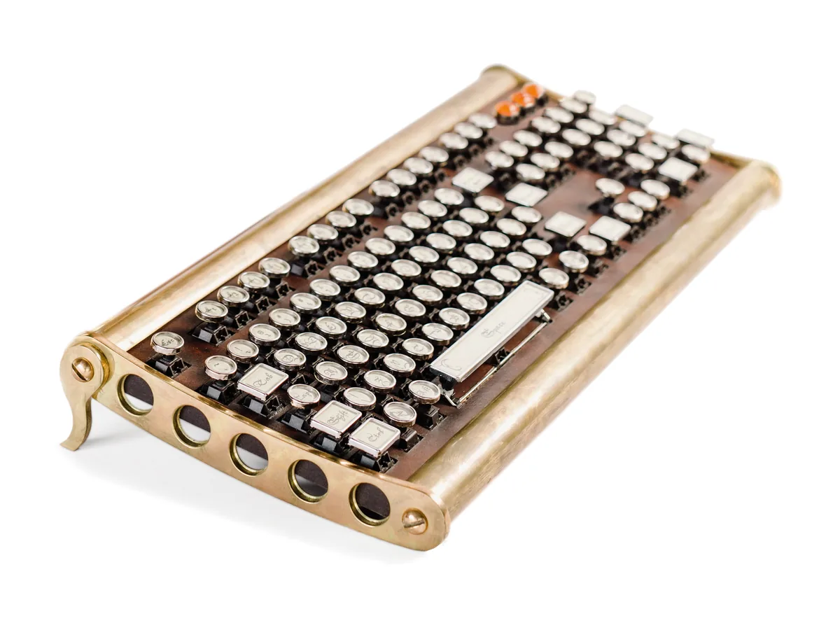 Typewriter-style keyboard showing round keys and the mechanical roots of modern keyboards