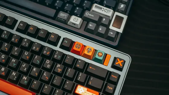 Mechanical keyboards used for an online keyboard polling rate test