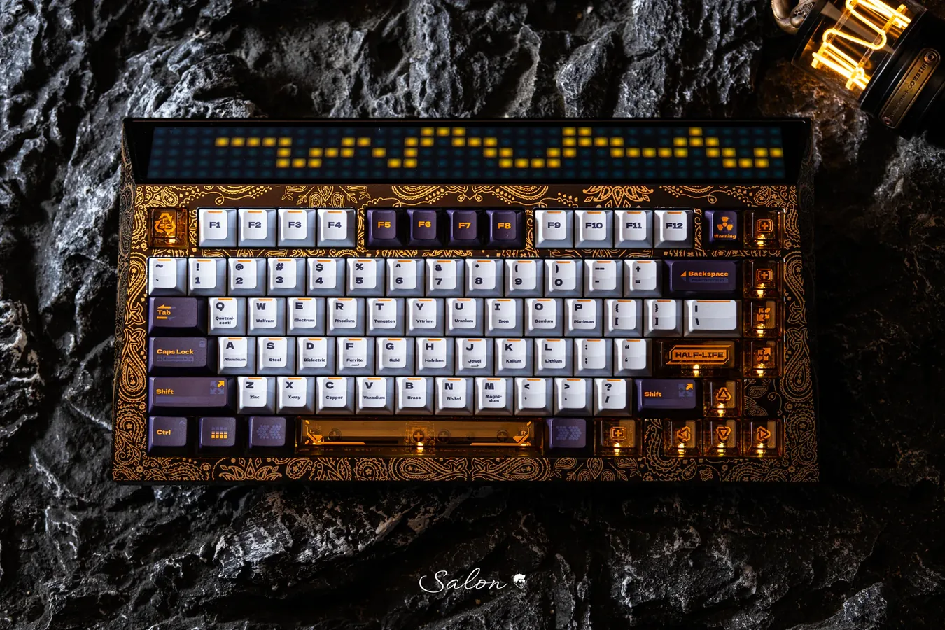 Angry Miao CYBERBOARD Novel Project Gold Paisley limited edition keyboard official product photo