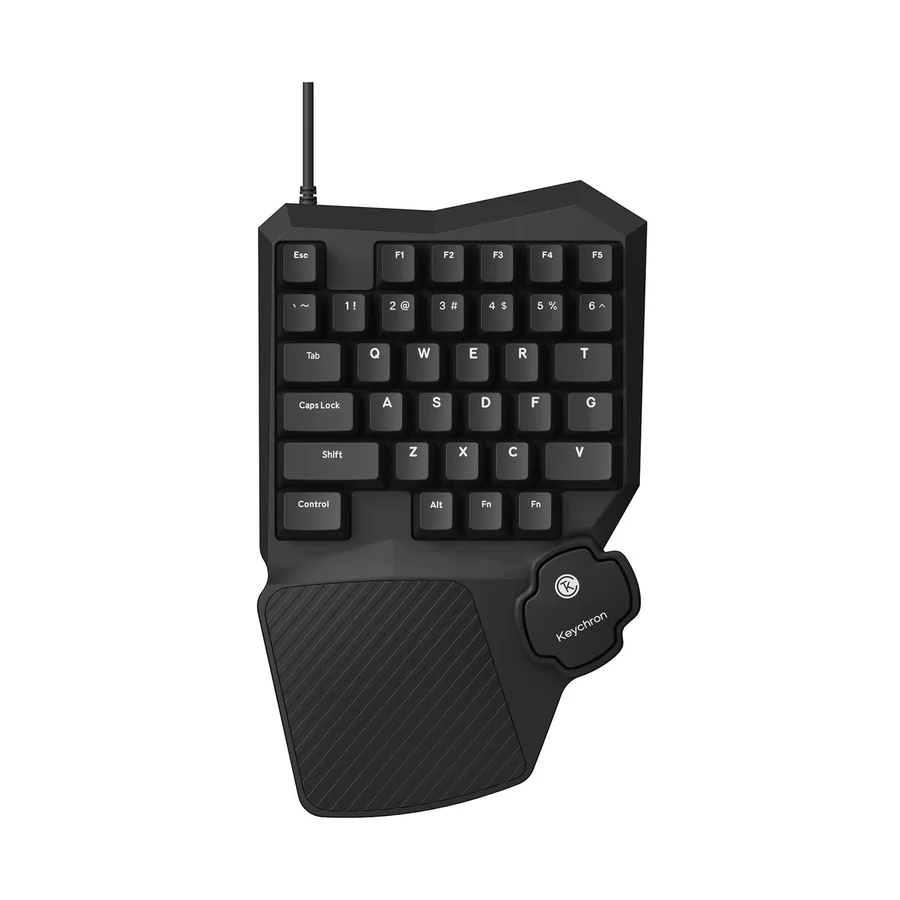Keychron C0 HE 8K one-handed magnetic switch gaming keypad with built-in palm rest, official product photo