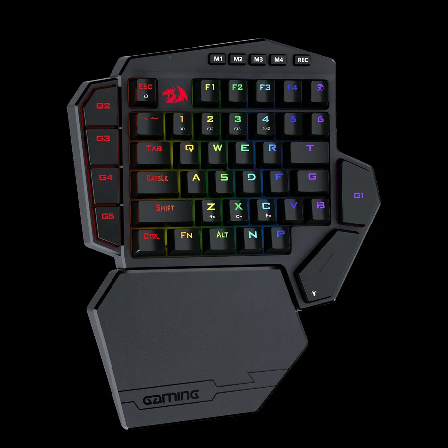 صورة المنتج الرسمية للوحة كيباد الألعاب الميكانيكية اللاسلكية Redragon K585 PRO بيد واحدة